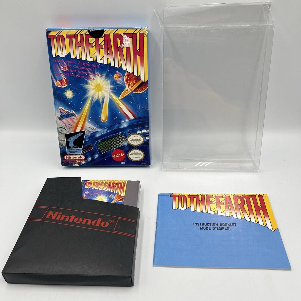 To The Earth, Nintendo NES 1989, CIB, Tested - Very Good Condition